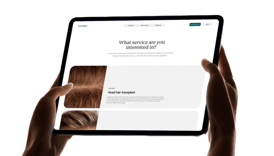 A person holding a tablet